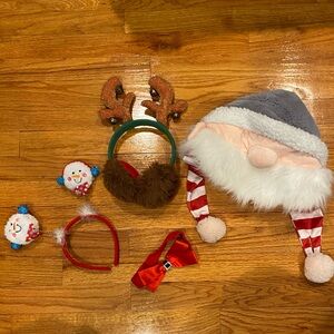 Christmas Ear Muffs, Hat and Headband Bundle